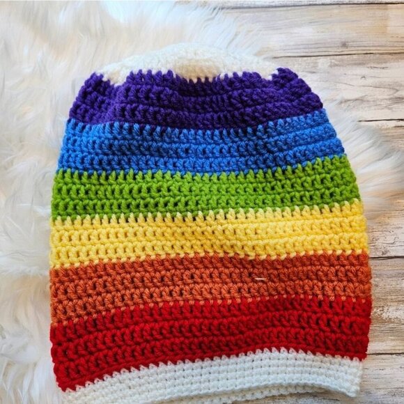 Mega Slouch Hat from Cotton N Kandi on Etsy- 22" Rainbow Slouchy - Picture 1 of 2